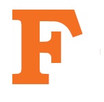 The letter F in orange