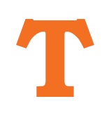 The letter T in orange